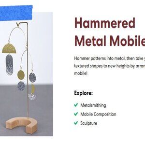 KiwiCo Maker Crate Box Hammered Metal Mobile